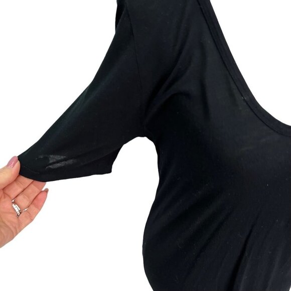 Aritzia Wilfred🖤LIBRE T-Shirt Short Skeeve V-Neck Black XS - Picture 8 of 12